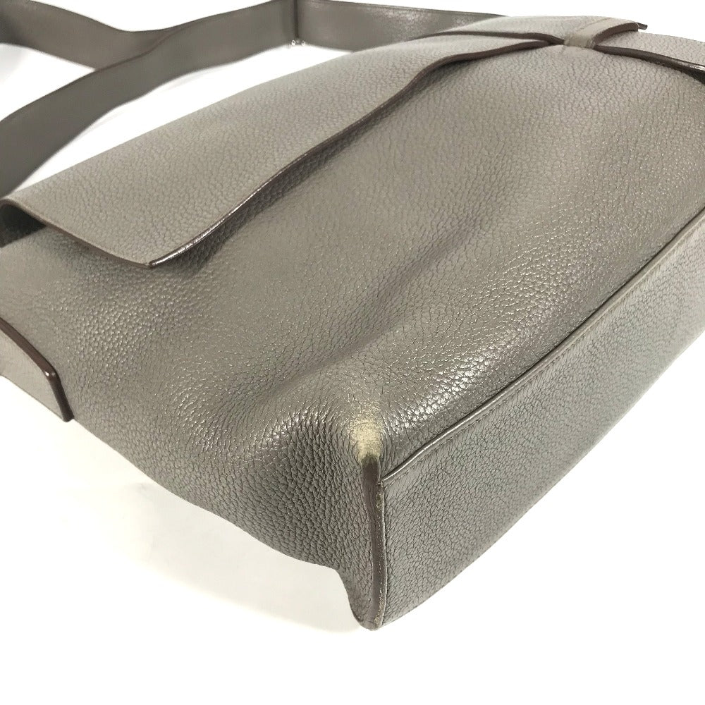 HERMES Shoulder Bag Taurillon Clemence gray Crossbody bag Sac Alfred 35 mens  d