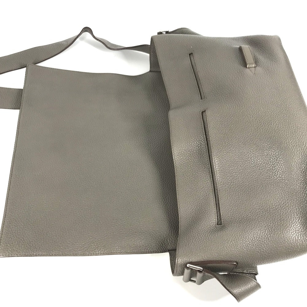 HERMES Shoulder Bag Taurillon Clemence gray Crossbody bag Sac Alfred 35 mens  d