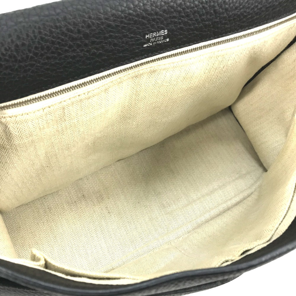 HERMES Shoulder Bag Taurillon Clemence black Crossbody bag Sac Alfred 35 mens  d
