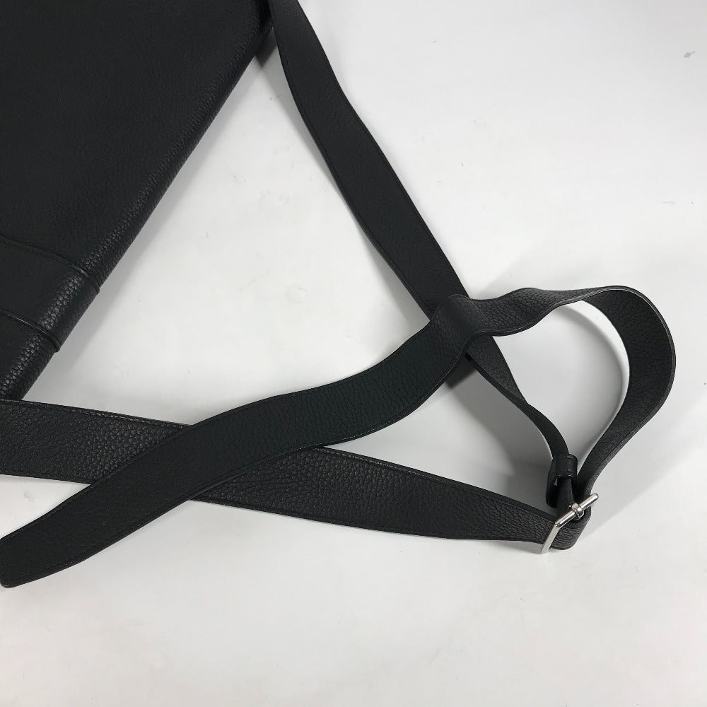 HERMES Shoulder Bag Taurillon Clemence black Crossbody bag Sac Alfred 35 mens  d