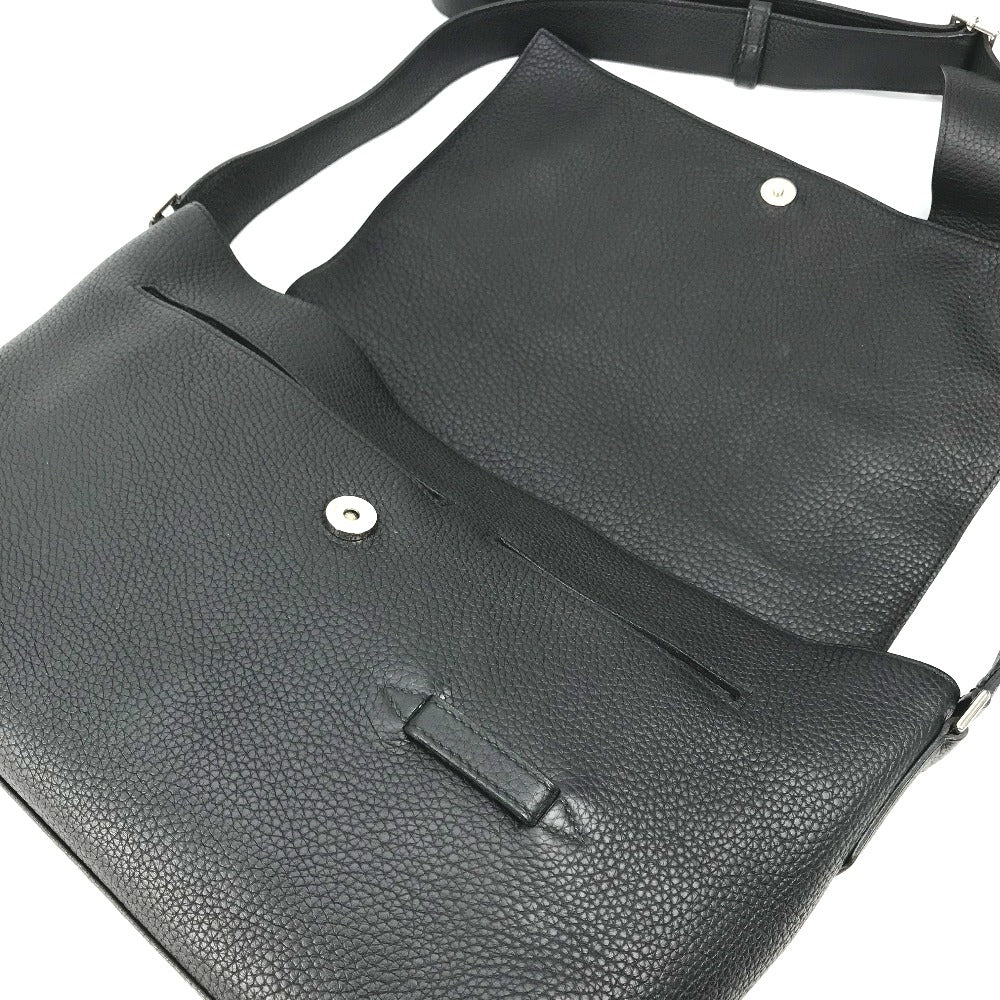 HERMES Shoulder Bag Taurillon Clemence black Crossbody bag Sac Alfred 35 mens  d