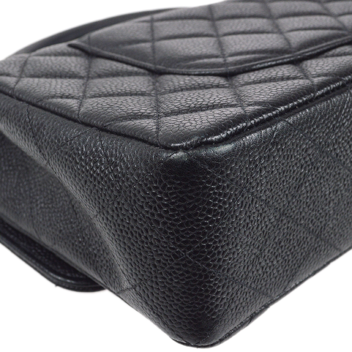 Chanel 1994 Classic Flap Handbag Medium Black Caviar