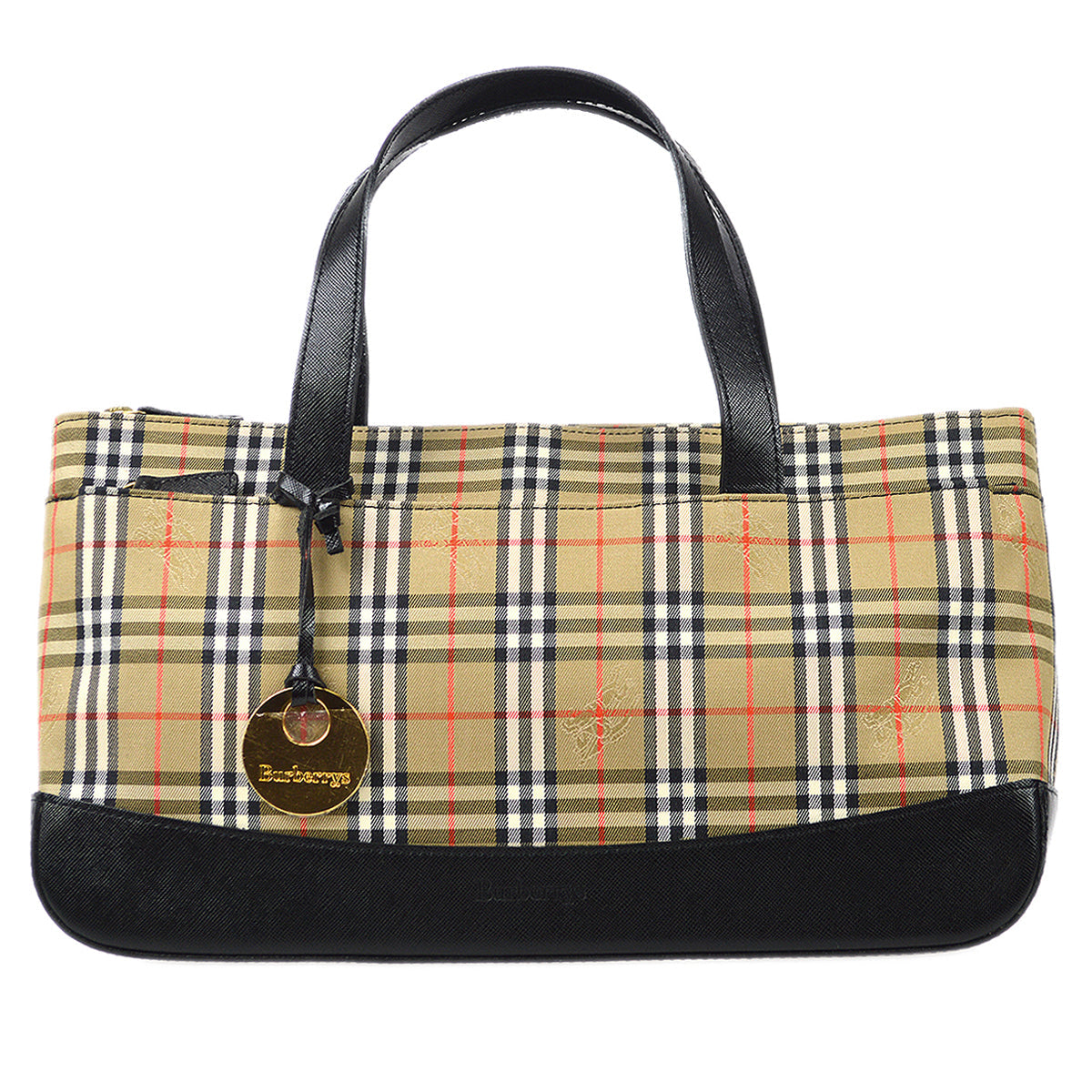 Burberry Ho  Check HandBag Beige 78098