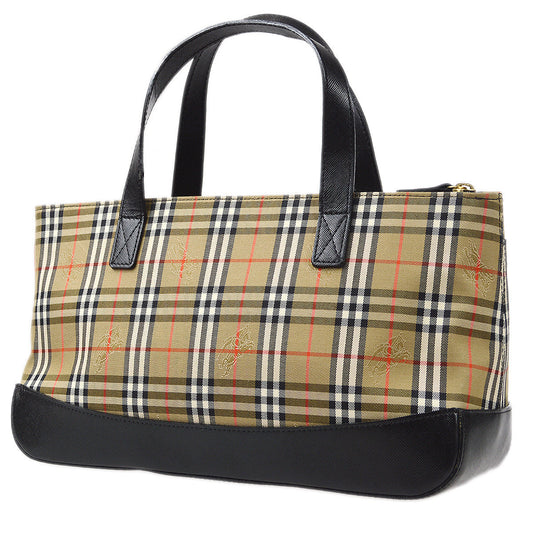 Burberry Ho  Check HandBag Beige 78098