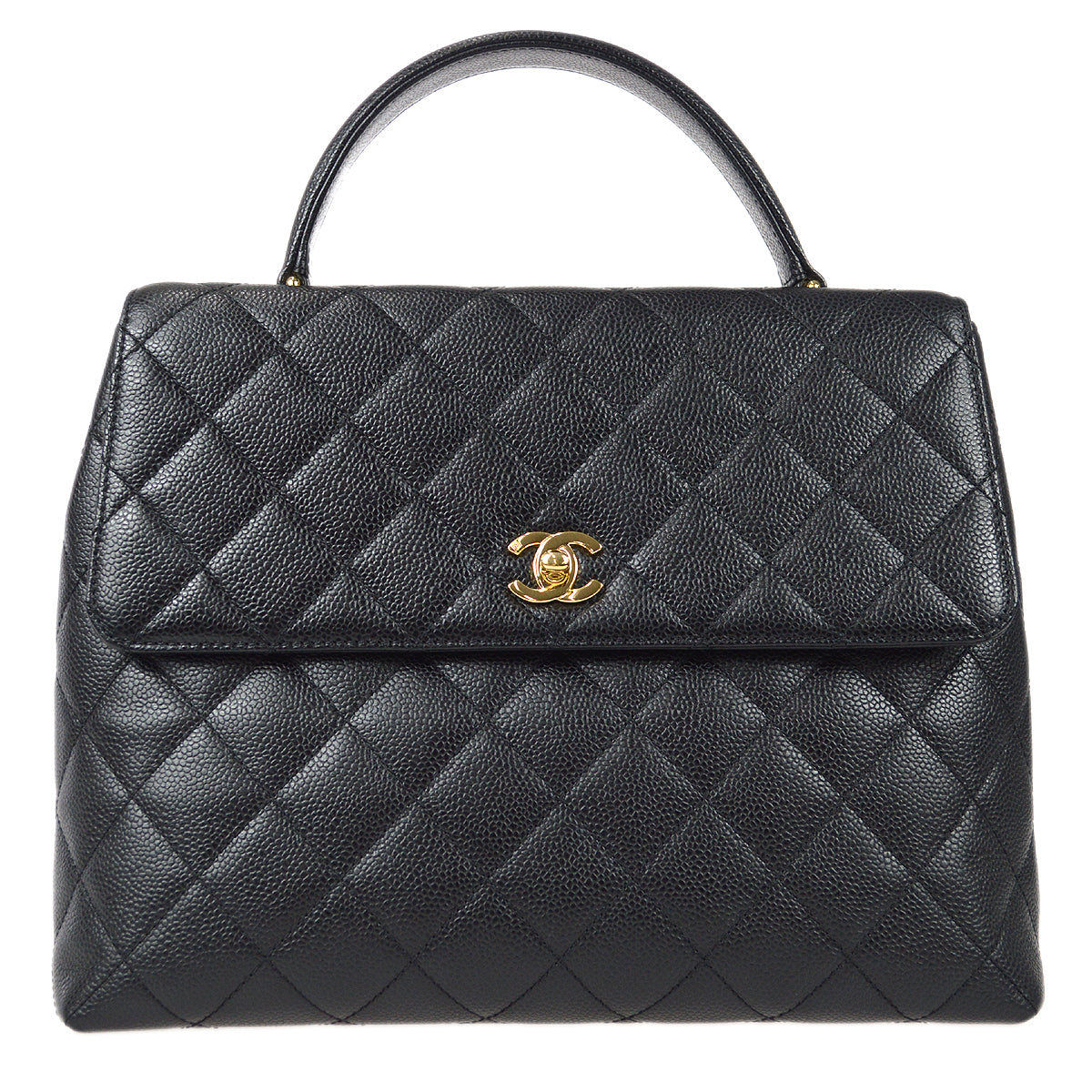 CHANEL 2001-2003 Kelly 30 Black Caviar 67855