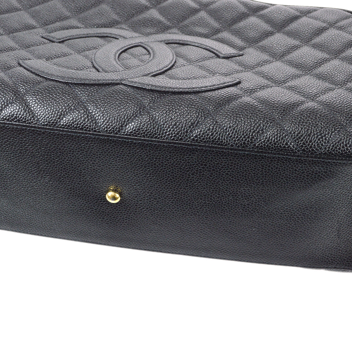 CHANEL 2003-2004 Bowler 37 Black Caviar 97434