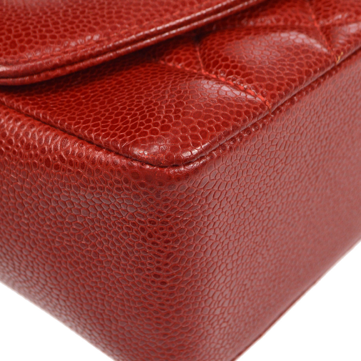 Chanel 1994-1996 Red Caviar Medium Diana Flap Bag