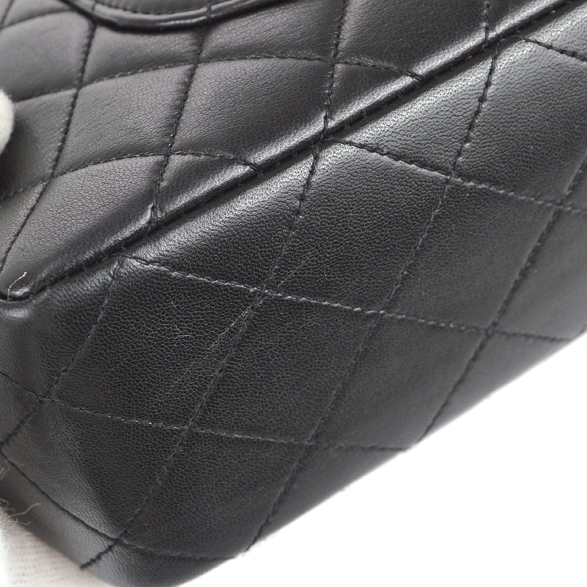 Chanel 1994 Classic Single Flap Medium Handbag Black Lambskin