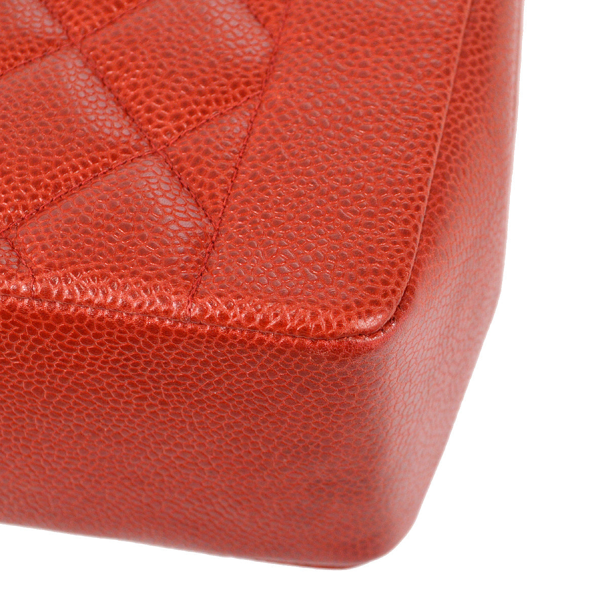 Chanel 1991-1994 Red Caviar Medium Diana Flap Bag