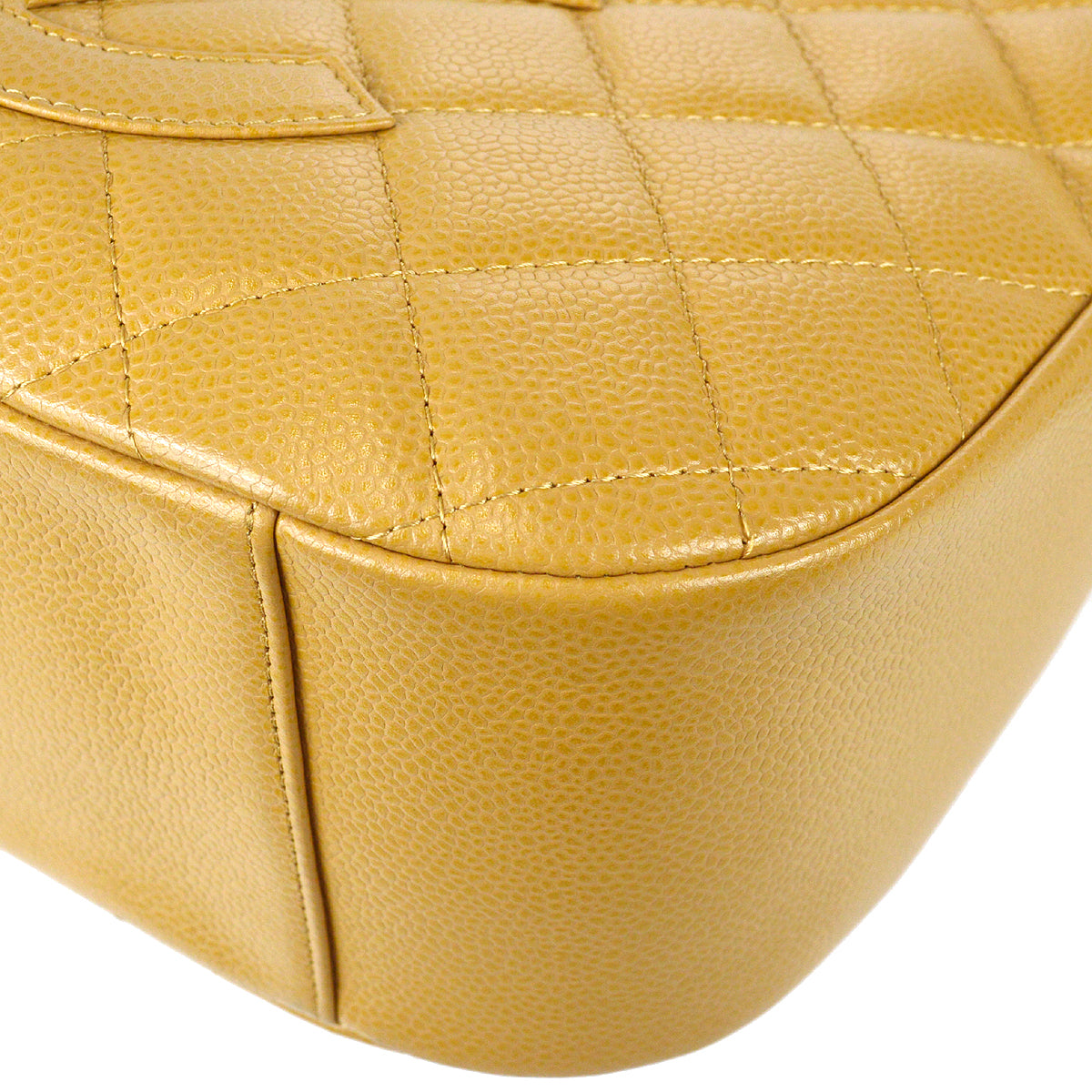 Chanel 2003-2004 Hobo Bag Beige Caviar