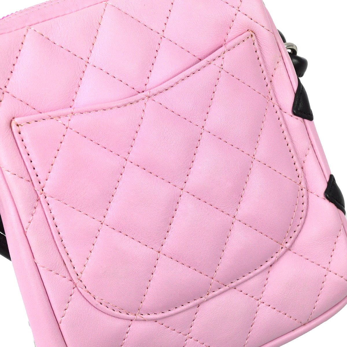 Chanel 2003-2004 Pink Calfskin Cambon Ligne Shoulder Bag 13