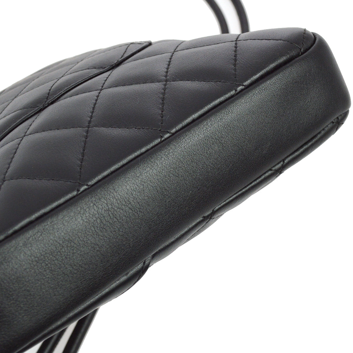 Chanel 2004-2005 Black Calfskin Cambon Ligne Shoulder Bagag