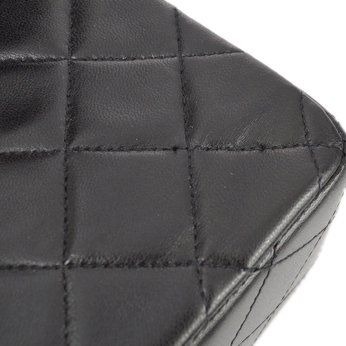 Chanel 1994-1996 Black Lambskin Medium Classic Double Flap Bag