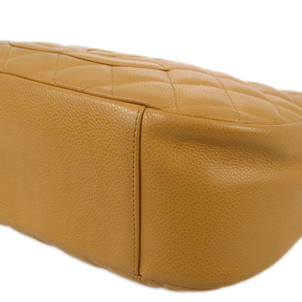Chanel 2003-2004 Beige Caviar Hobo Bag