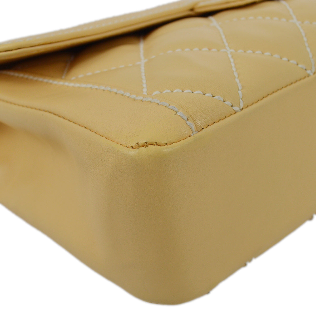 Chanel 2005-2006 Beige Calfskin Wild Stitch Handbag
