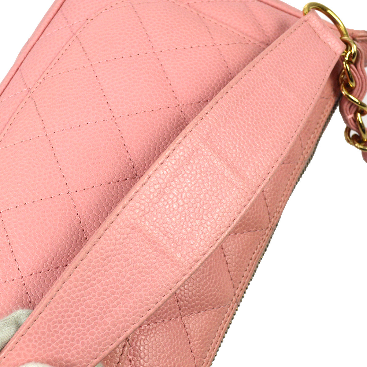 Chanel 2003-2004 Pink Caviar Shoulder Bag