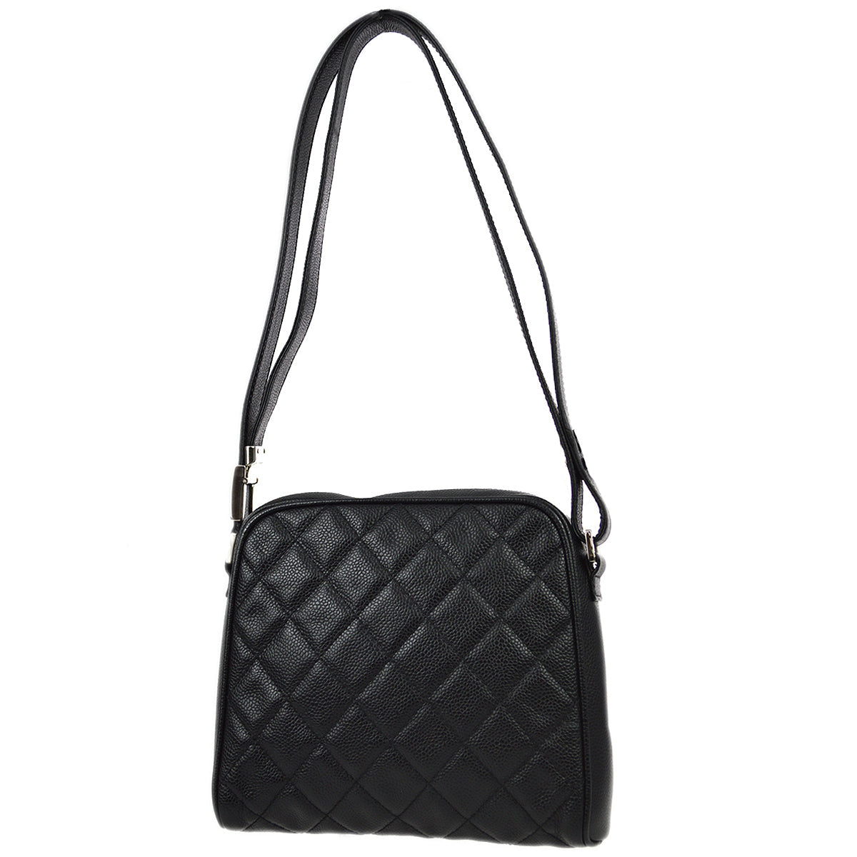 Chanel 1989-1991 Black Caviar Shoulder Bag