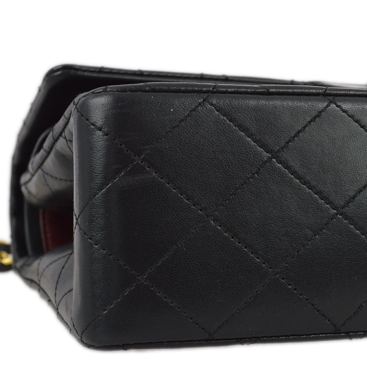 Chanel 1989-1991 Black Lambskin Medium Classic Double Flap Bag
