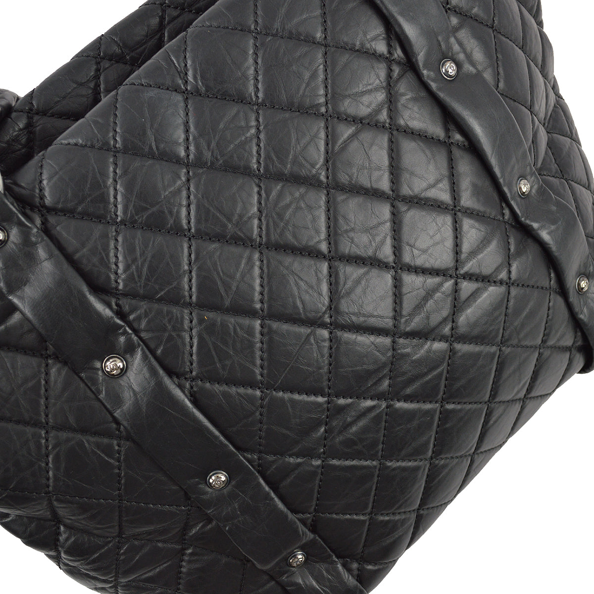 Chanel 2005-2006 Black Nylon Tote Handbag