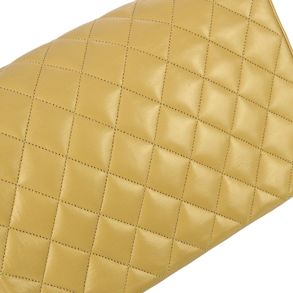 Chanel 1986-1988 Beige Lambskin Small Round Flap Bag