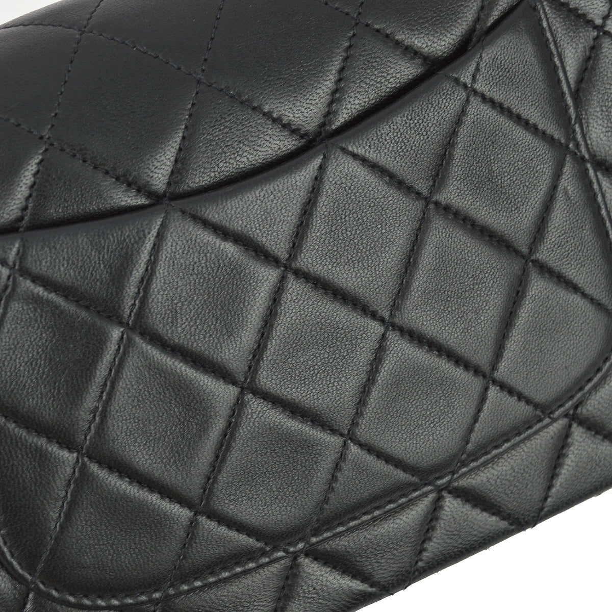 Chanel 1991-1994 Black Lambskin Mini Classic Square Flap Bag 17