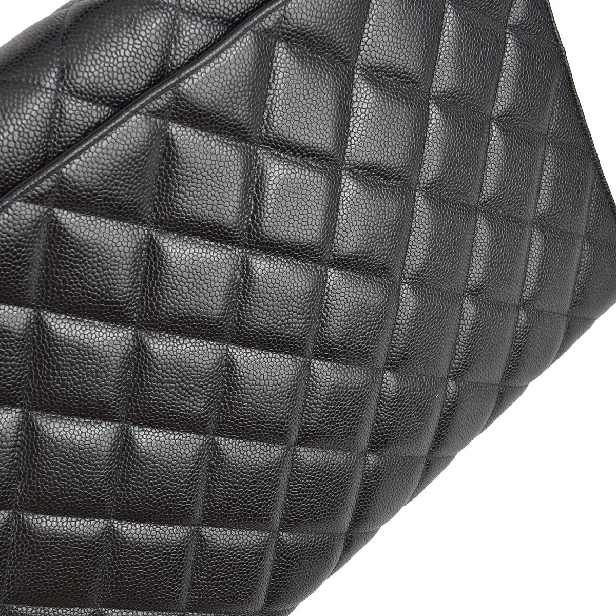 Chanel 1994-1996 Black Caviar Briefcase Business Handbag