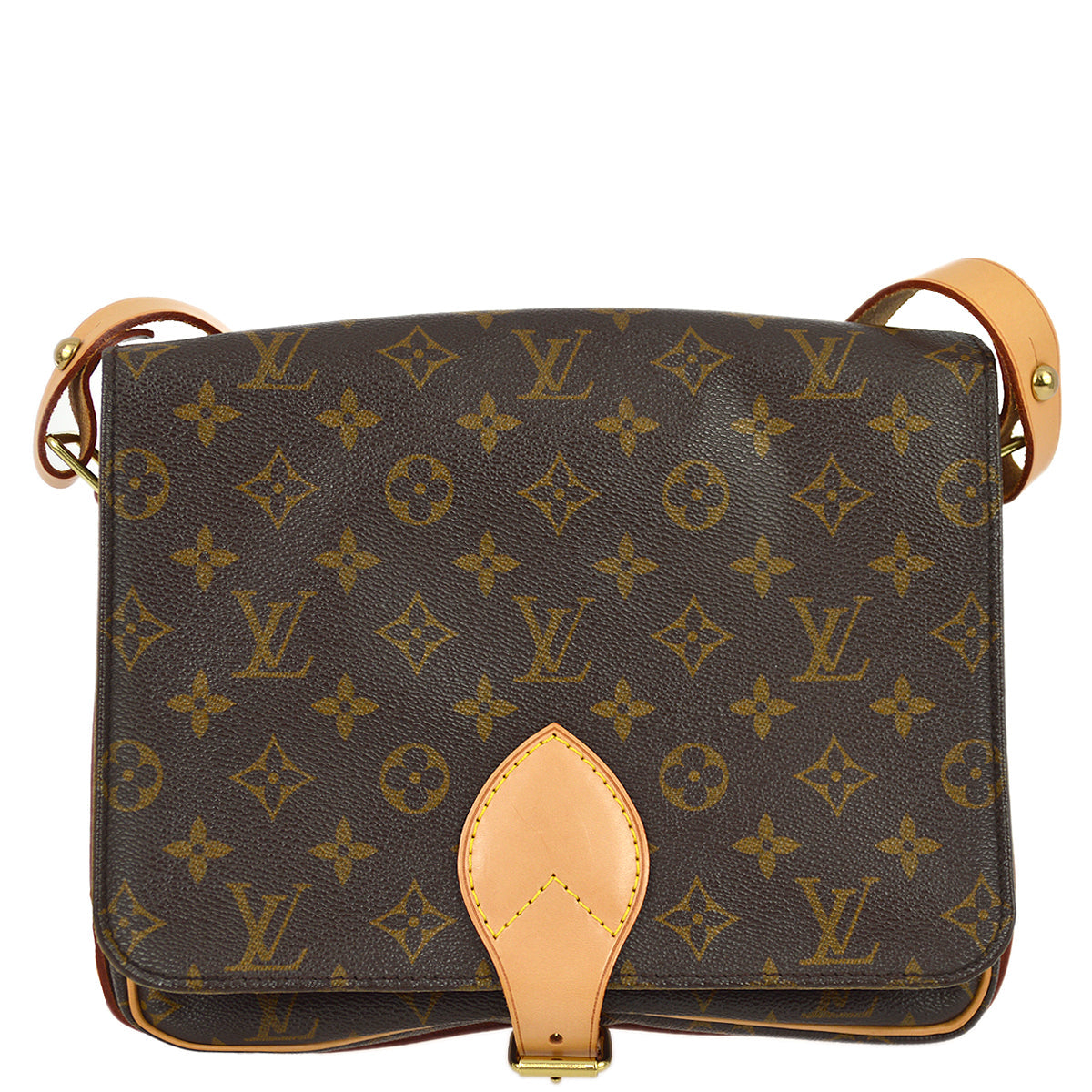Louis Vuitton 1991  Monogram Cartouchiere GM Shoulder Bag M51252