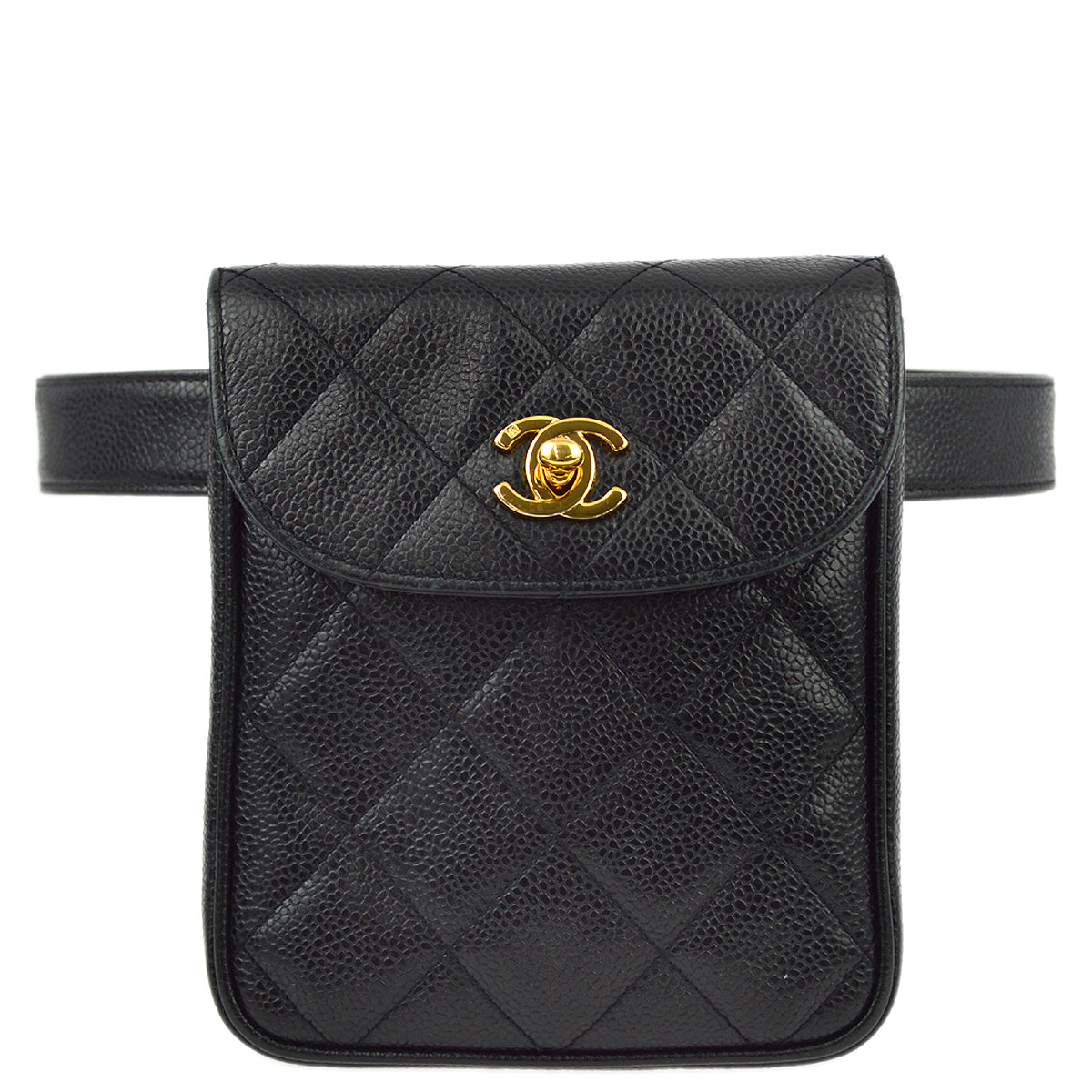 Chanel Black Caviar Belt Bum Bag #75/30