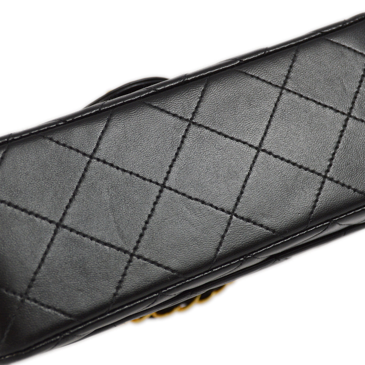 Chanel Black Lambskin Mini Classic Square Flap Shoulder Bag 17