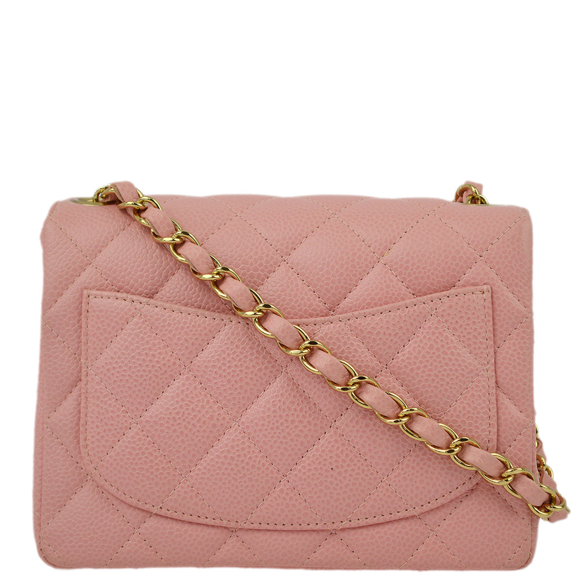 Chanel 2004-2005 Caviar Mini Square Bag 17