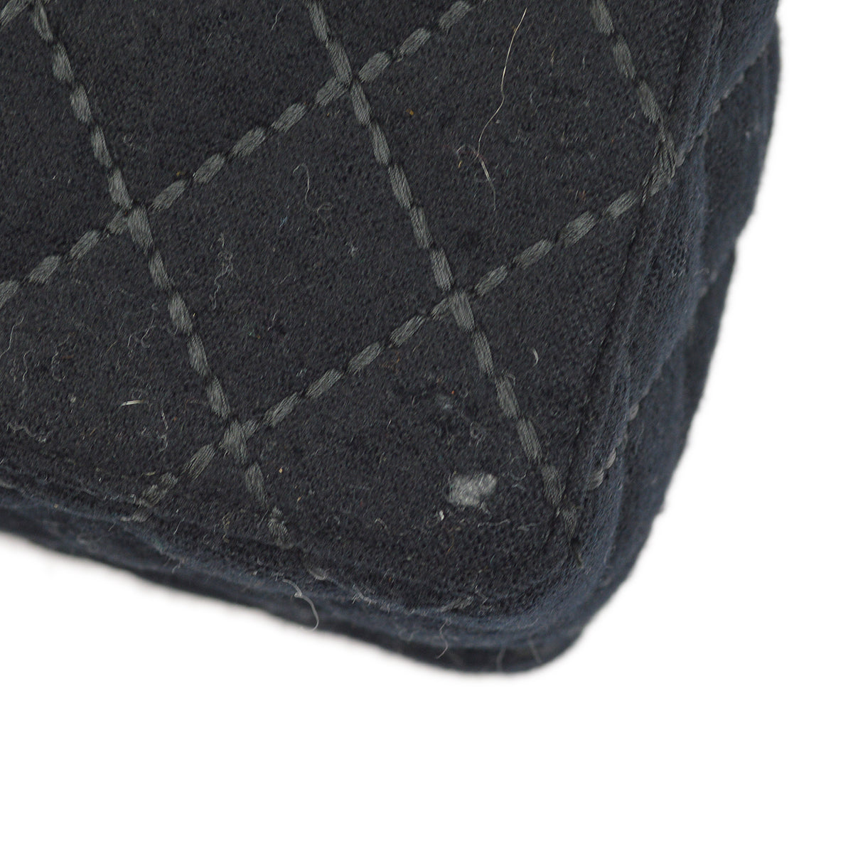 Chanel 2001-2003 Black Cotton Wild Stitch Vanity Handbag