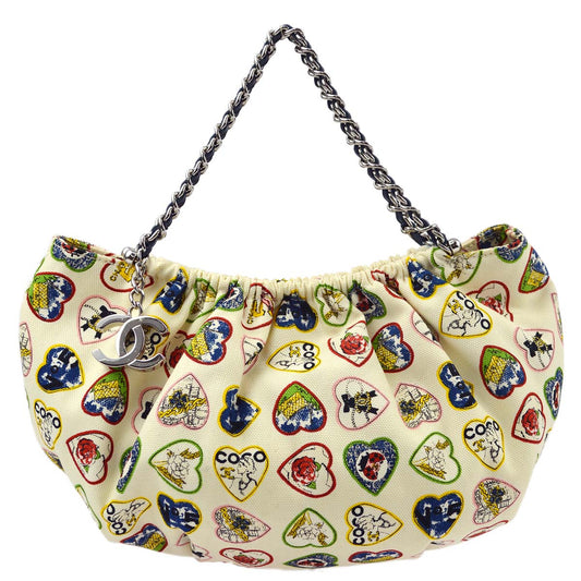 Chanel 2006 Canvas Valentine Chain Handbag