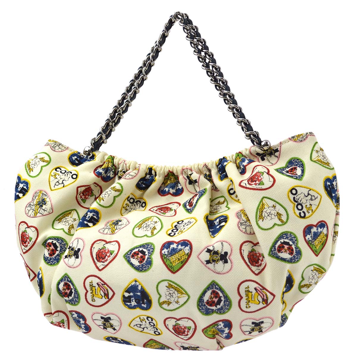 Chanel 2006 Canvas Valentine Chain Handbag