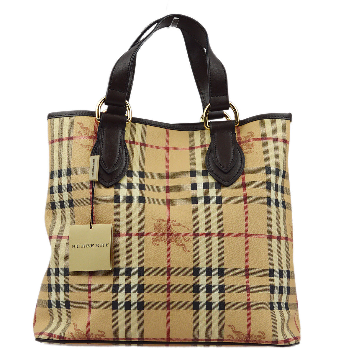 Burberry Beige Ho  Check Tote HandBag 172436