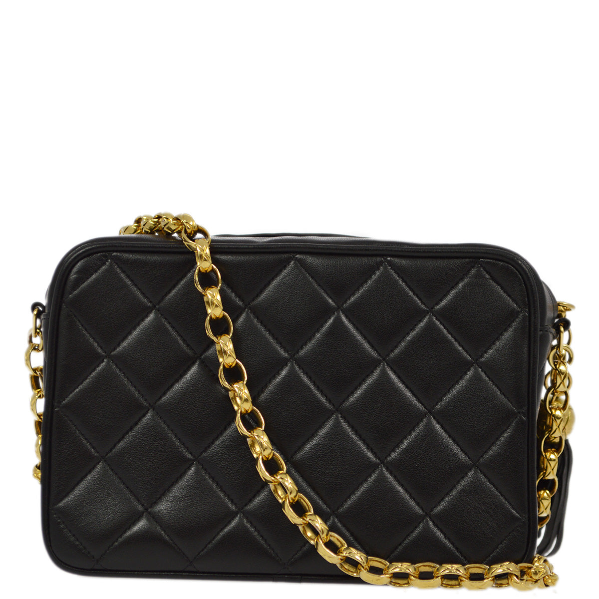 Chanel 1994-1996 Black Lambskin Camera Bag Mini