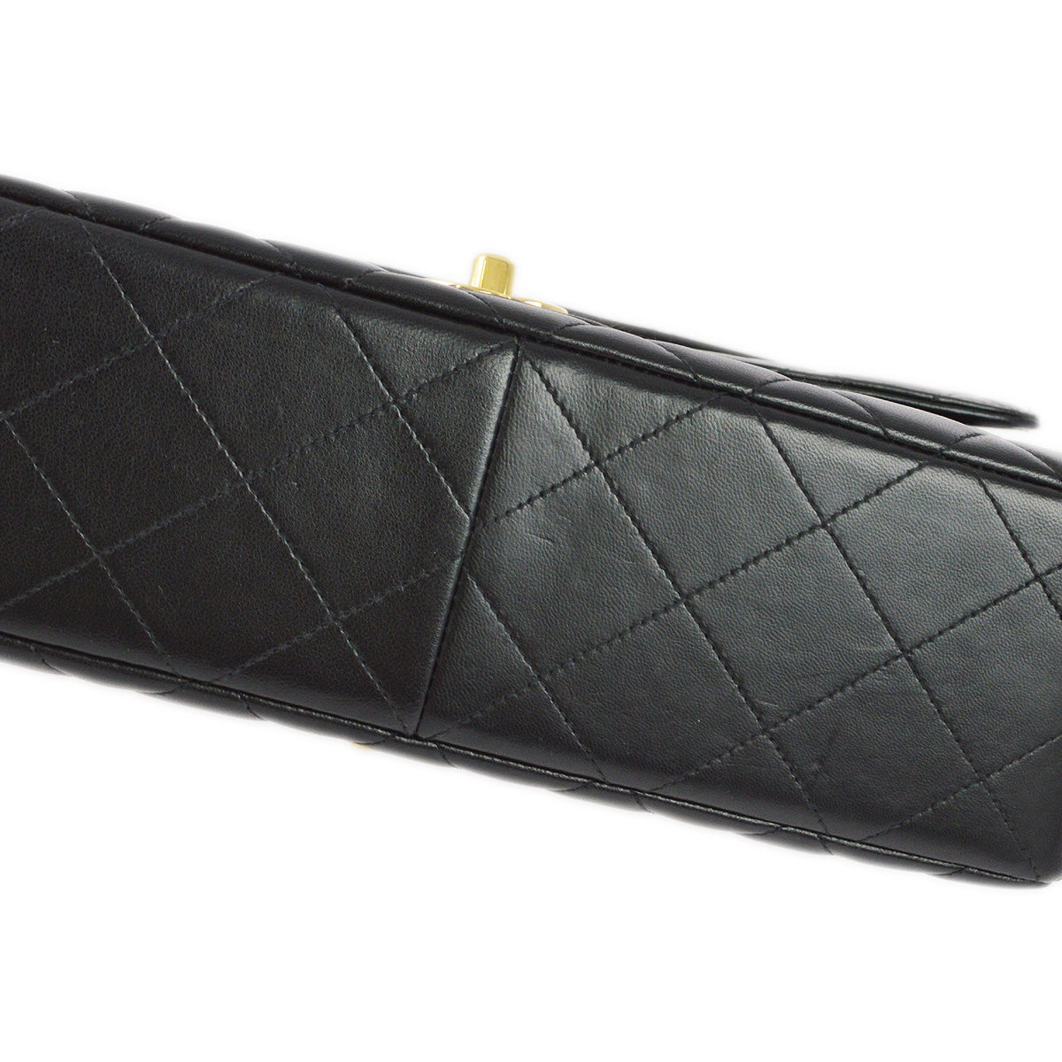 Chanel 1994-1996 Black Lambskin Double Sided Classic Flap Handbag
