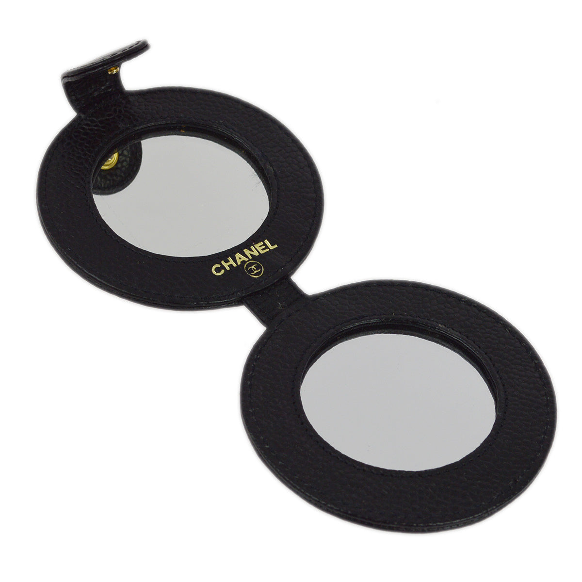 Chanel Black Caviar Compact Mirror Small Good