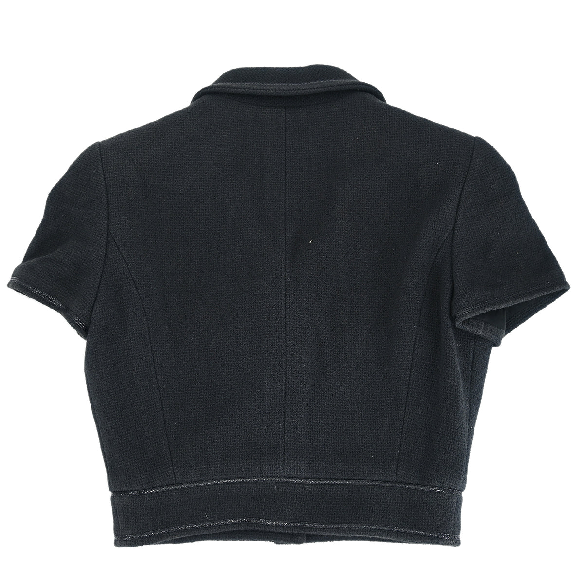 Chanel 1995 Single Breasted Short Sleeve Jacket Black #38