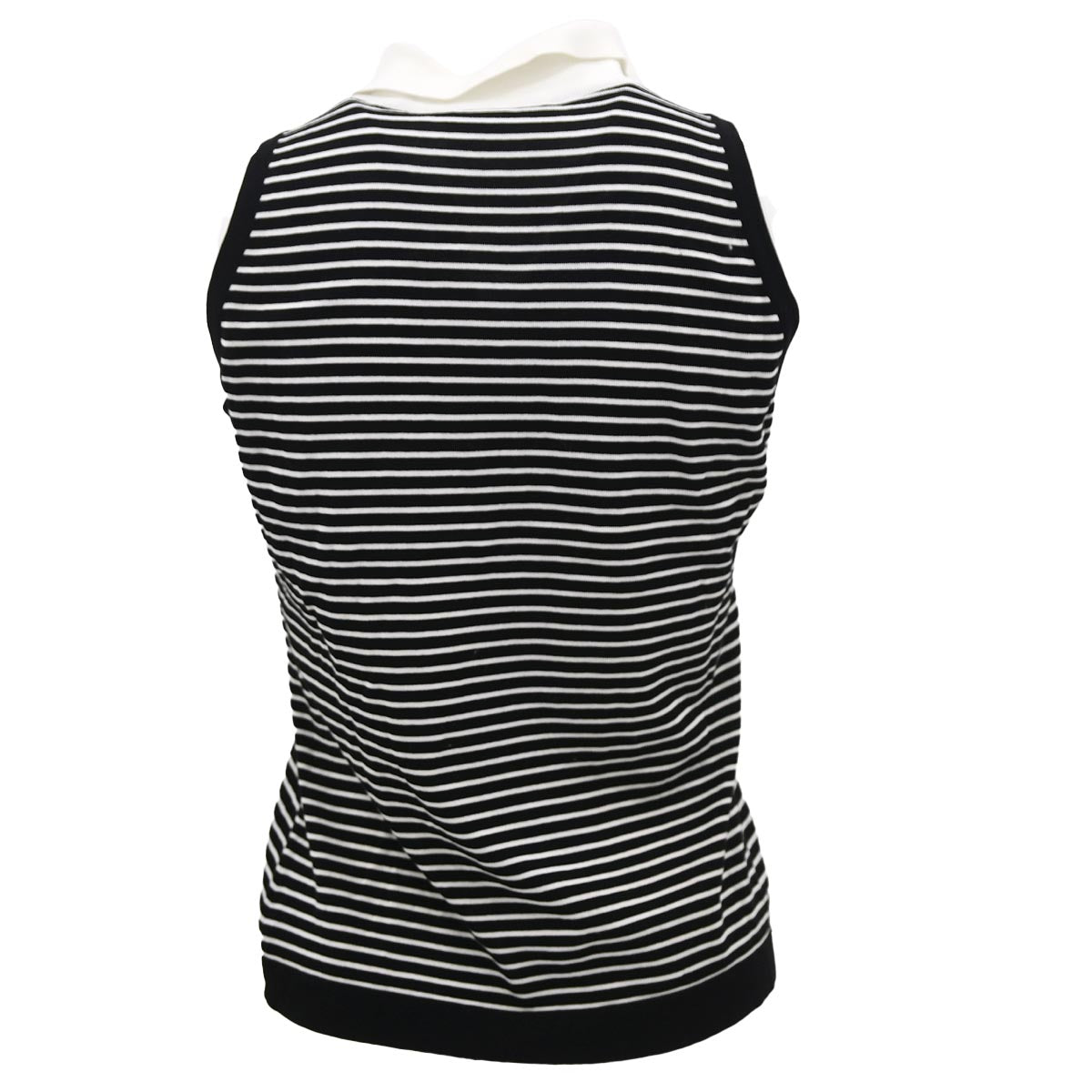 Chanel 1995 Sleeveless Top Black White #42