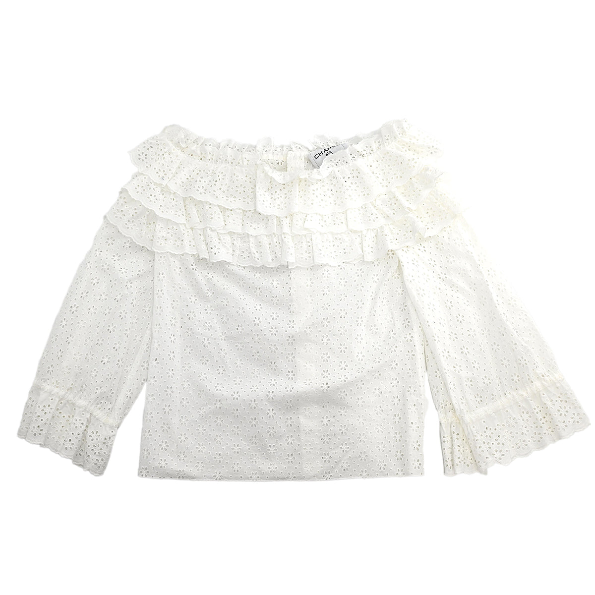Chanel 2001 Lace Blo  White #36