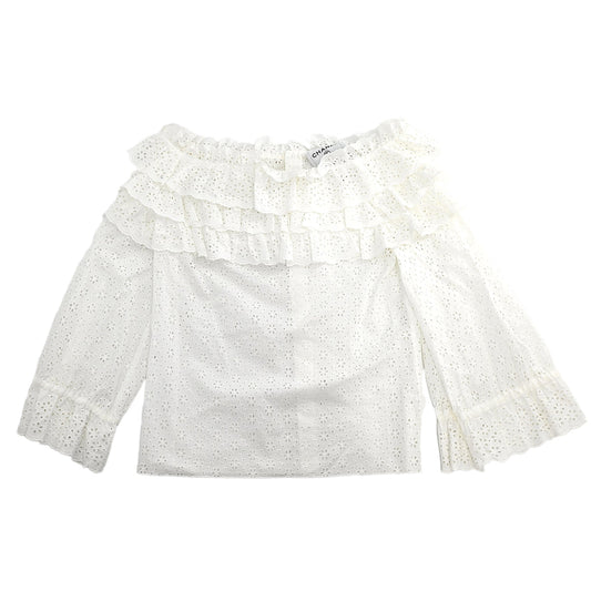 Chanel 2001 Lace Blo  White #36
