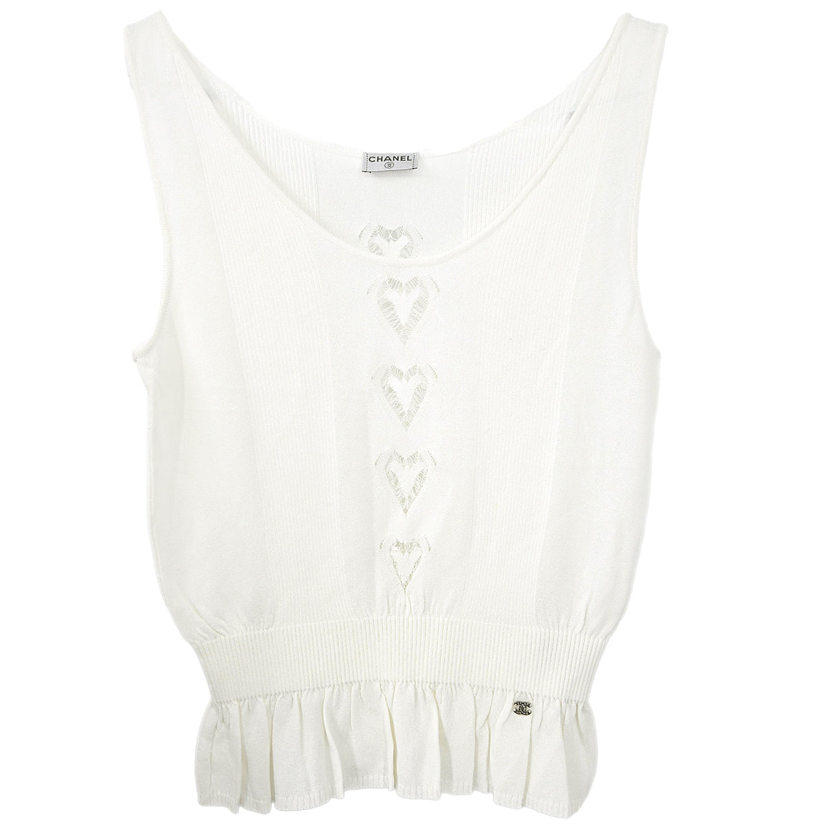 Chanel 2006 Ensemble Cardigan Sleeveless Top White #36 #34