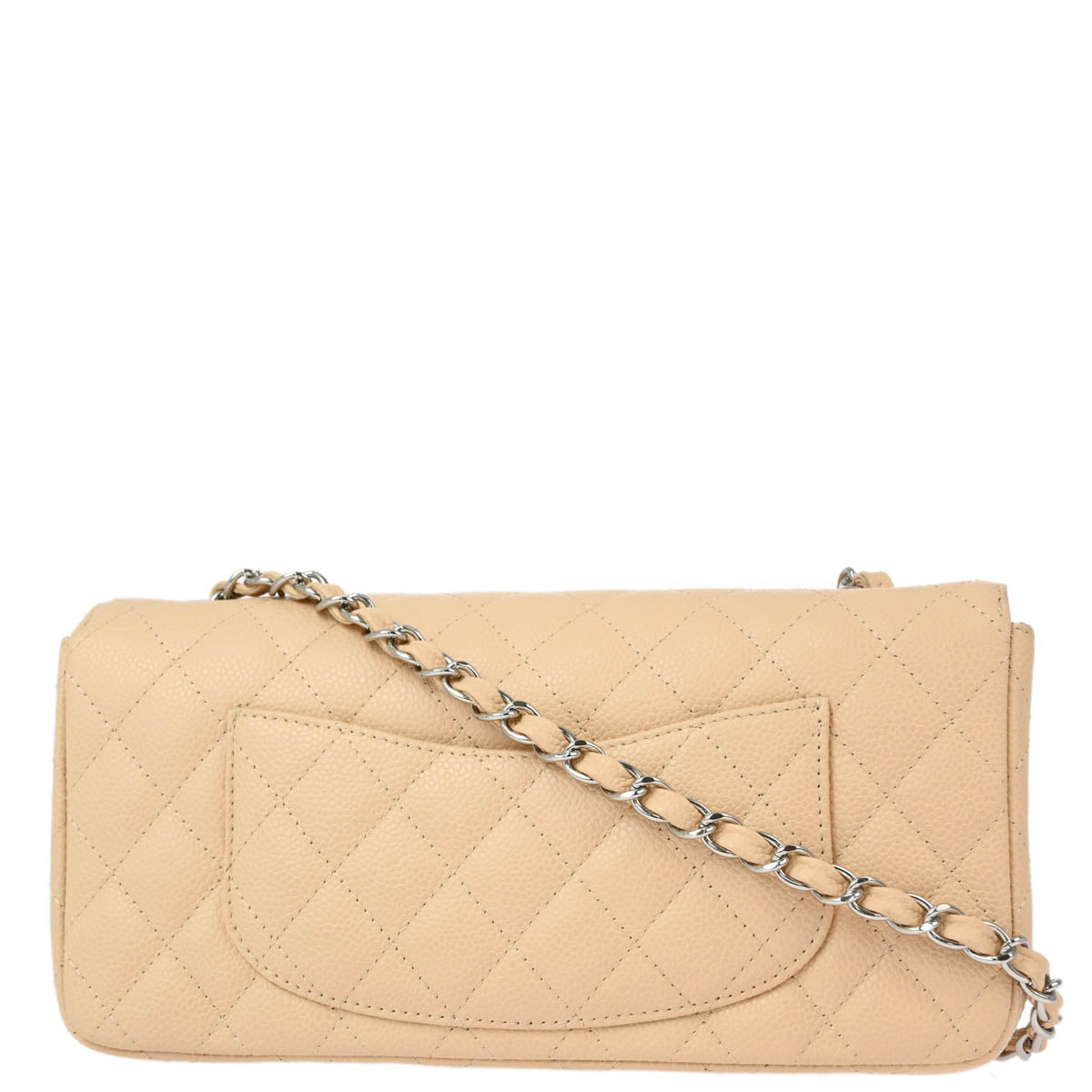 Chanel 2008-2009 Beige Caviar East West Shoulder Bag