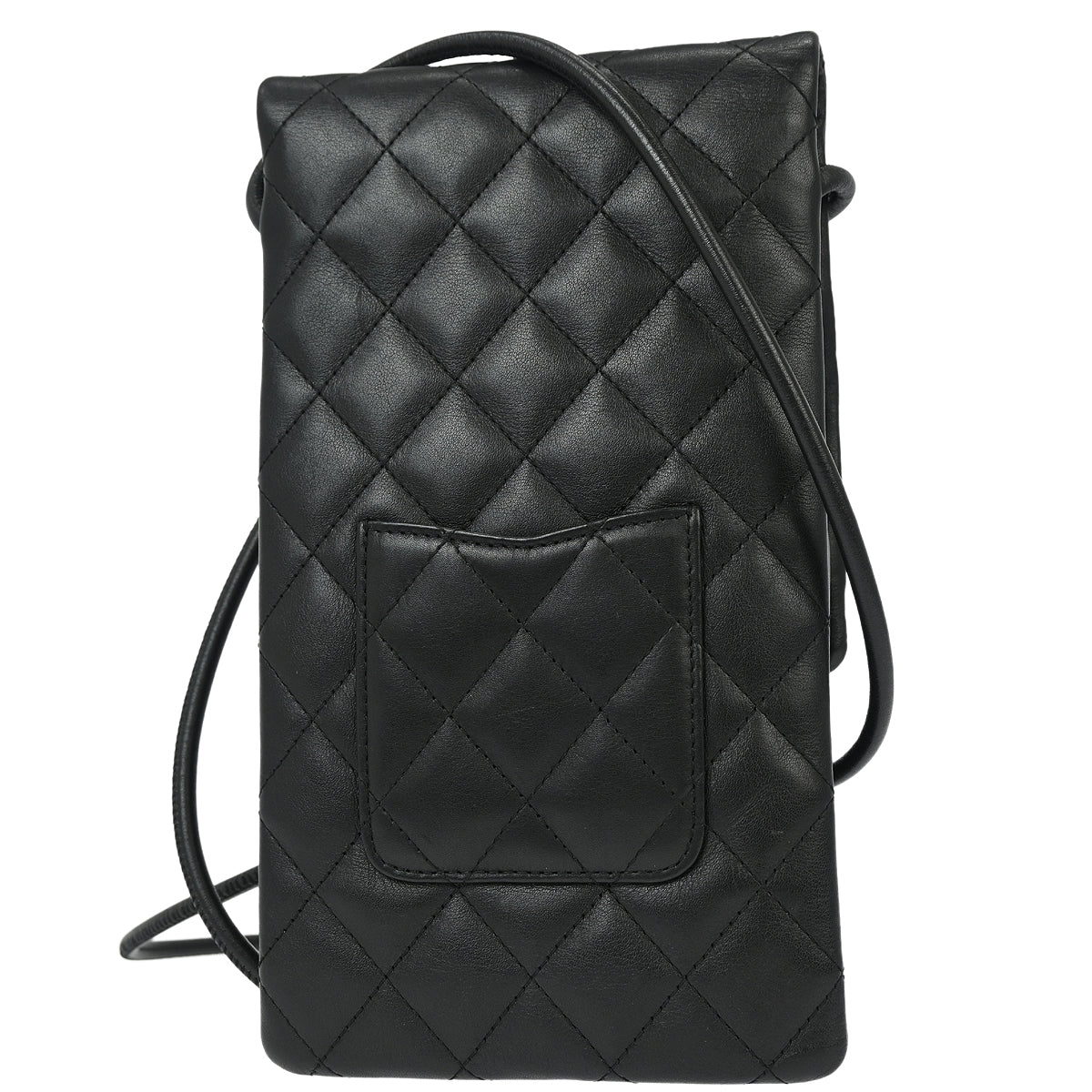 Chanel 2005-2006 Black Calfskin Cambon Ligne Shoulder Pochette