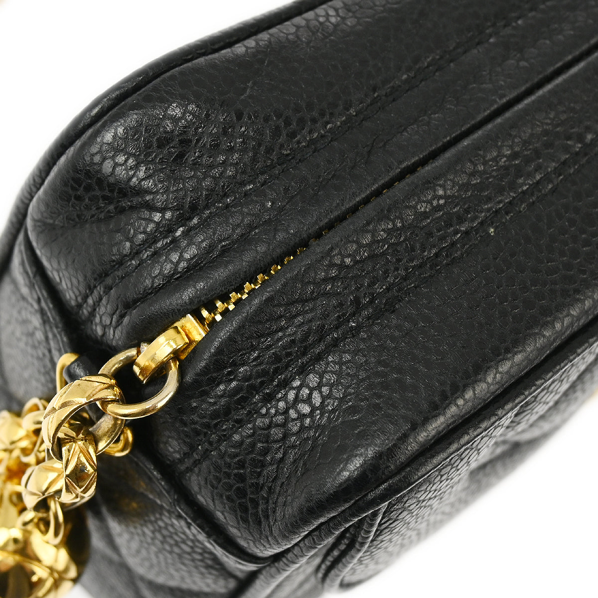 Chanel 1994-1996 Black Caviar Camera Bag Mini