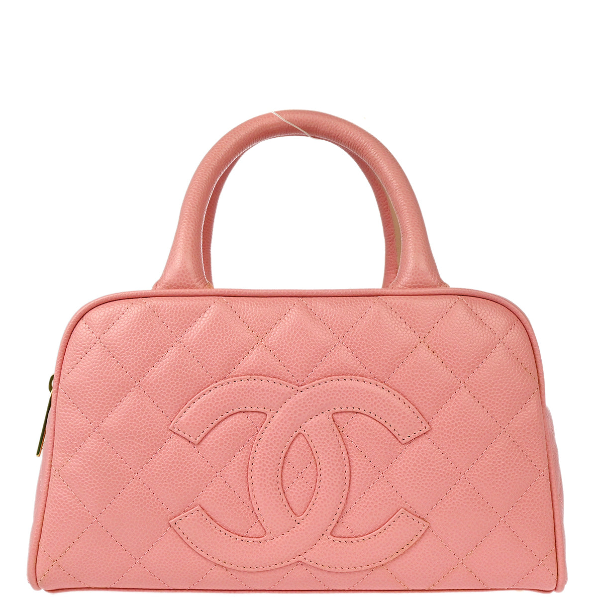 Chanel 2003-2004 Pink Caviar Bowling Bag 27