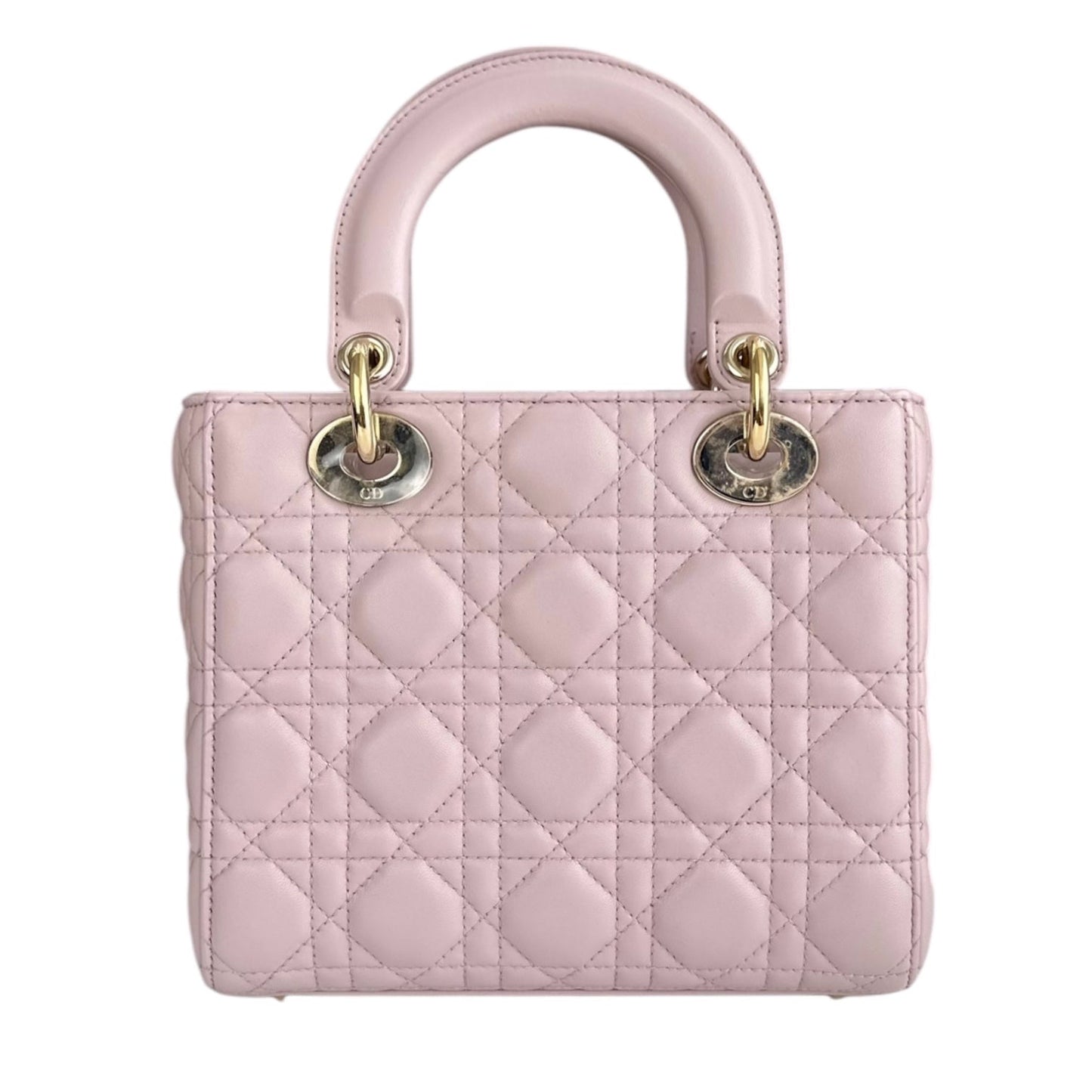 Dior Lady Small - ABC Cannage Lambskin Light Pink Gold Hardware MyABC Strap
