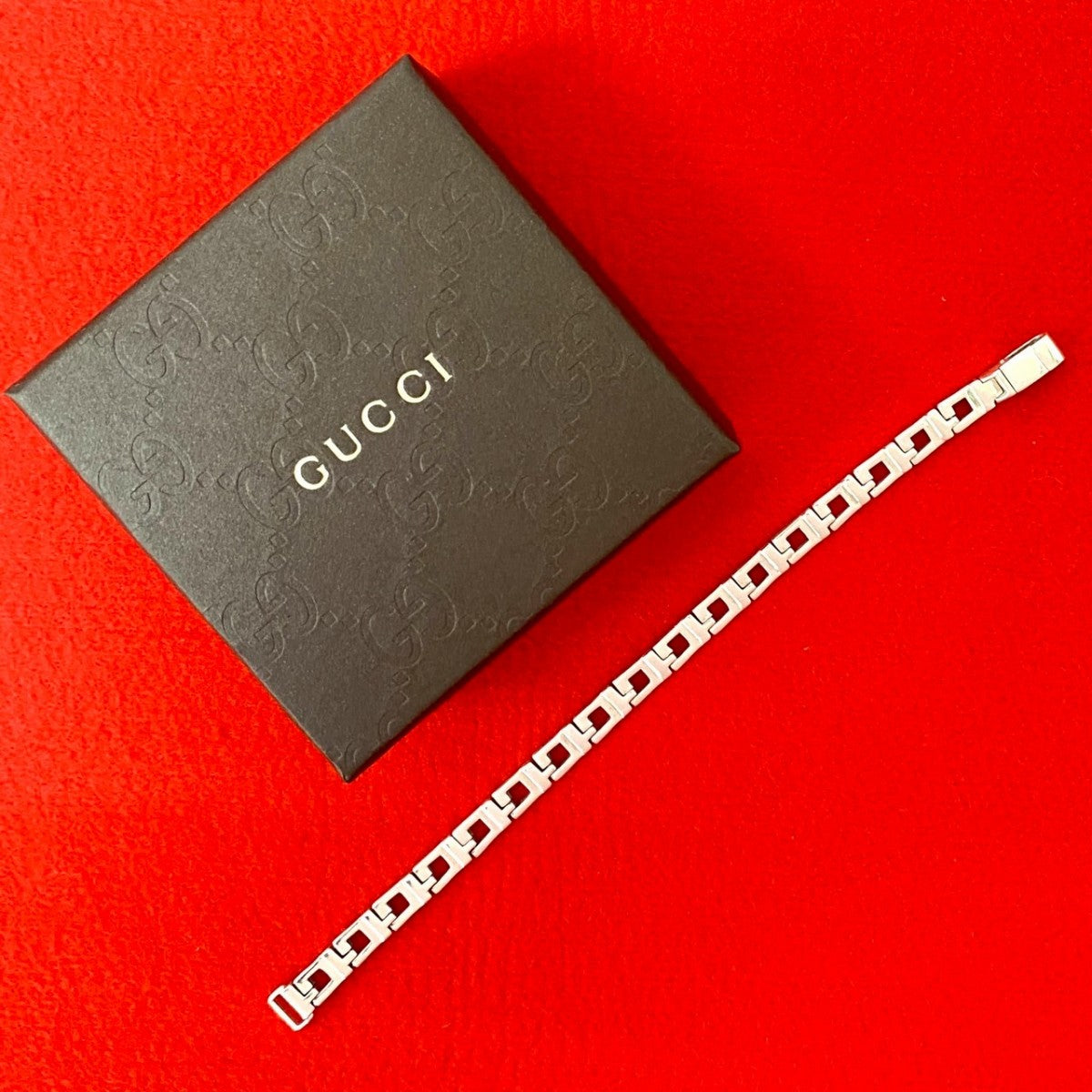 GUCCI bracelet Silver925 Silver G Shape Link mens