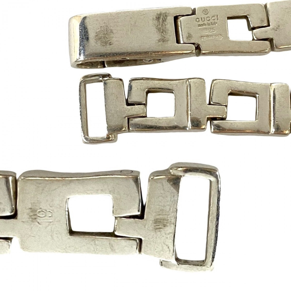 GUCCI bracelet Silver925 Silver G Shape Link mens