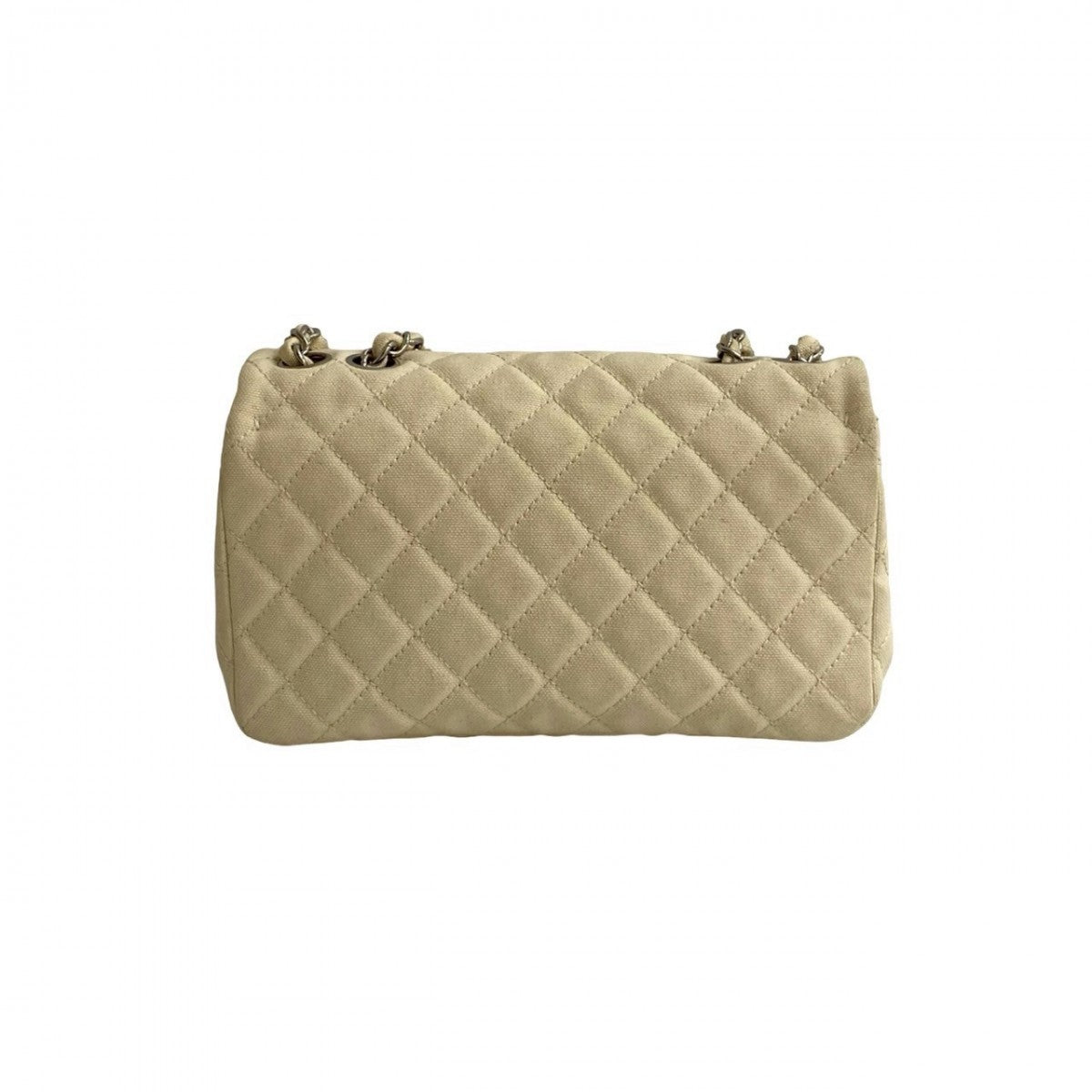CHANEL Shoulder Bag canvas white Matrasse Cruise collection